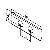 End Cap For LB System Aluminum Profile 45x135